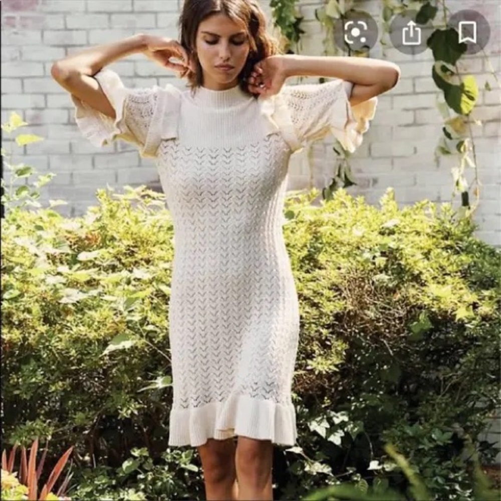Happy Nature Ruffle Sweater Dress